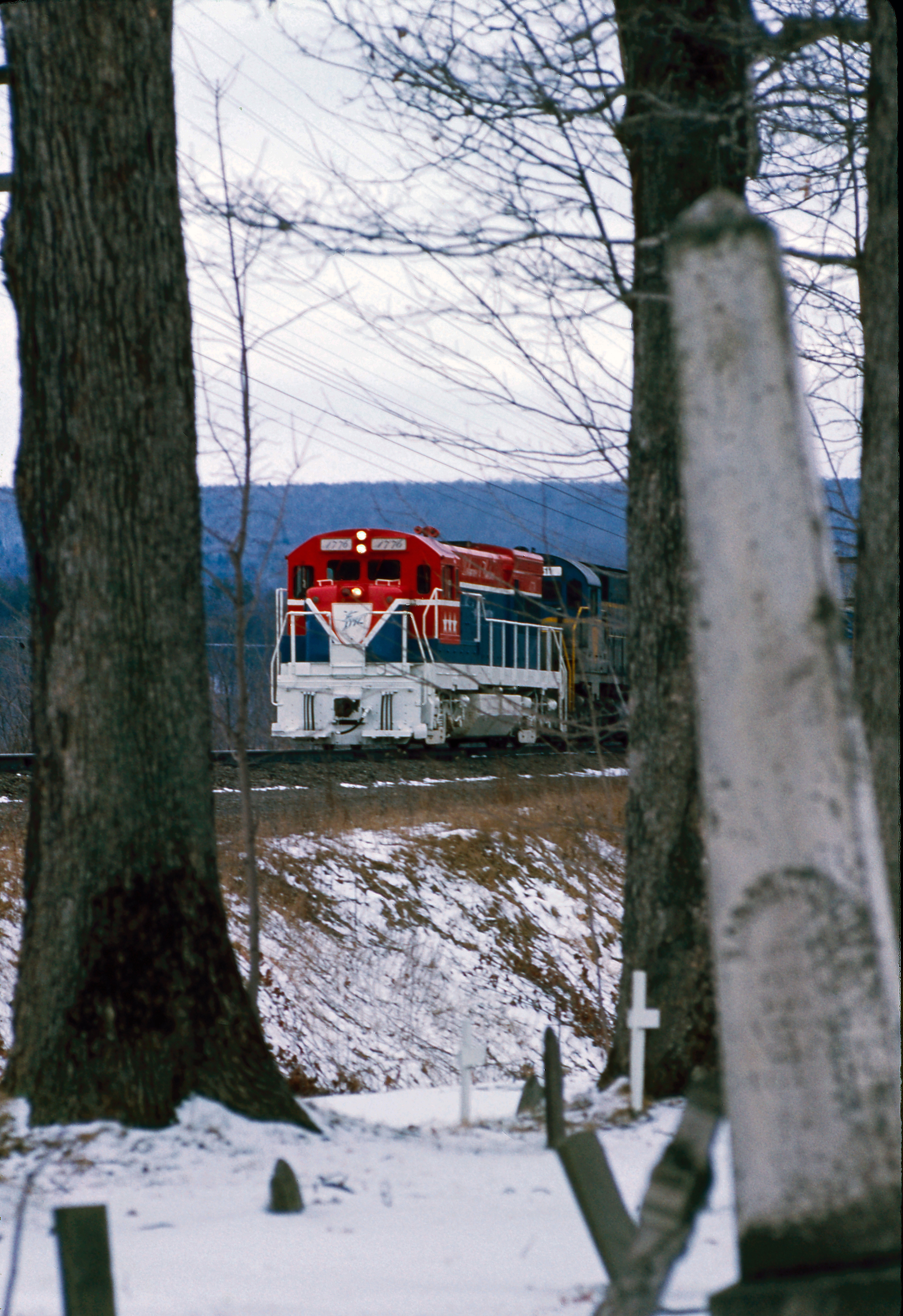 April 8, 1975 D&H #BNW-4 with 1776-611-618 near Bainbridge, N.Y.
